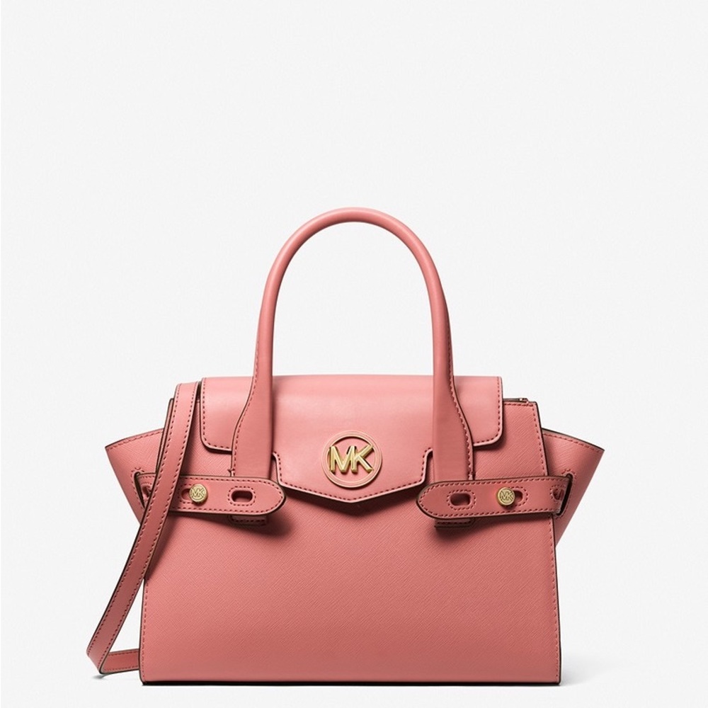 MICHAEL MICHAEL KORS
Carmen Medium Faux Leather Belted Satchel